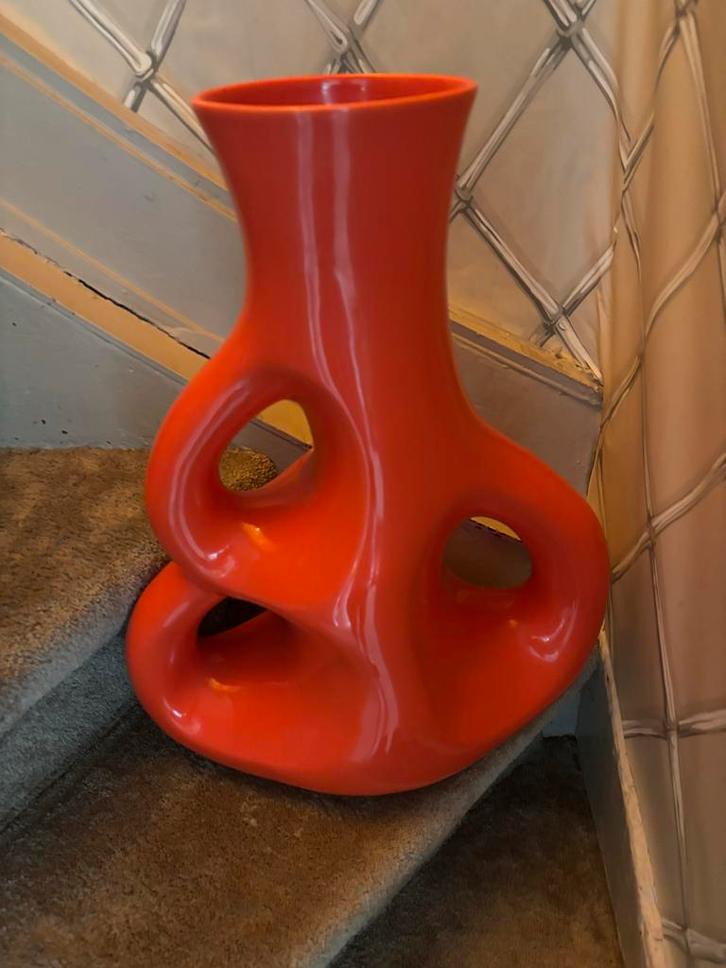 Pols Potten Norman Trapman Jr. Vaas Oranje, Huis en Inrichting, Woonaccessoires | Vazen, Zo goed als nieuw, Oranje, 50 tot 75 cm