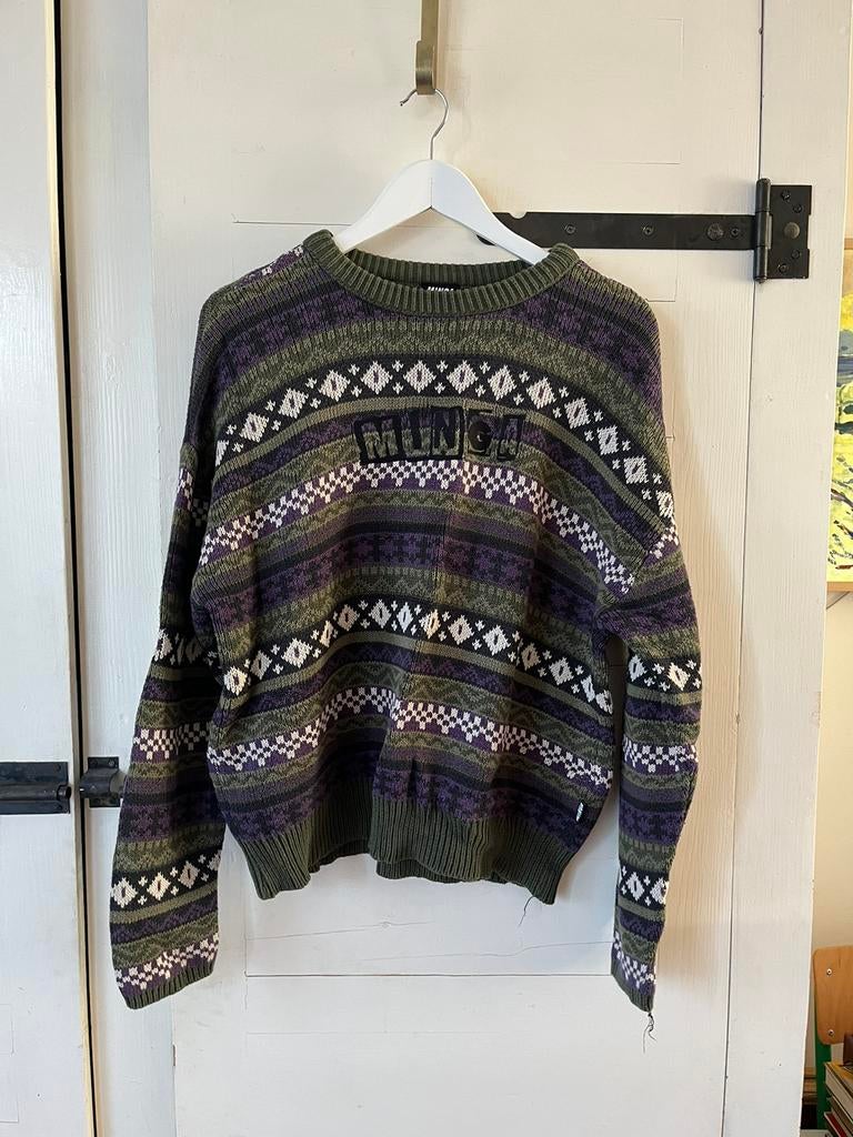 Leuke trui vintage stijl Minga maat S, Kleding | Dames, Ophalen of Verzenden, Zo goed als nieuw, Maat 36 (S), Paars