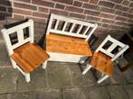 Kinder setje bankje met opberg ruimte 2 stoeltjes alles 40e, Kinderen en Baby's, Kinderkamer | Tafels en Stoelen, Ophalen of Verzenden
