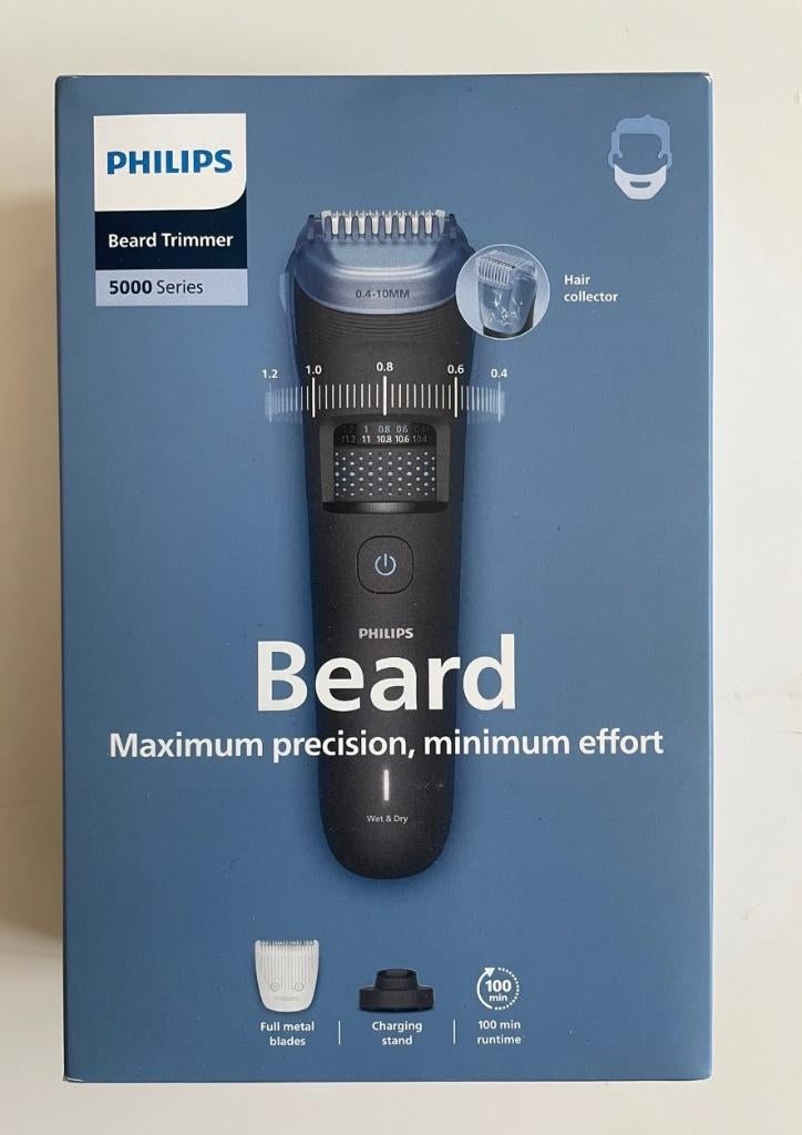 Philips Series 5000 Baardtrimmer Nieuw, Ophalen of Verzenden, Nieuw, Scheren en Epileren