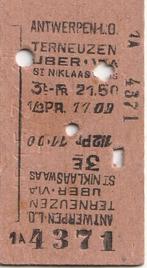 Treinkaartje Antwerpen  Terneuzen, Verzamelen, Spoorwegen en Tramwegen, Verzenden, Zo goed als nieuw, Trein, Overige typen