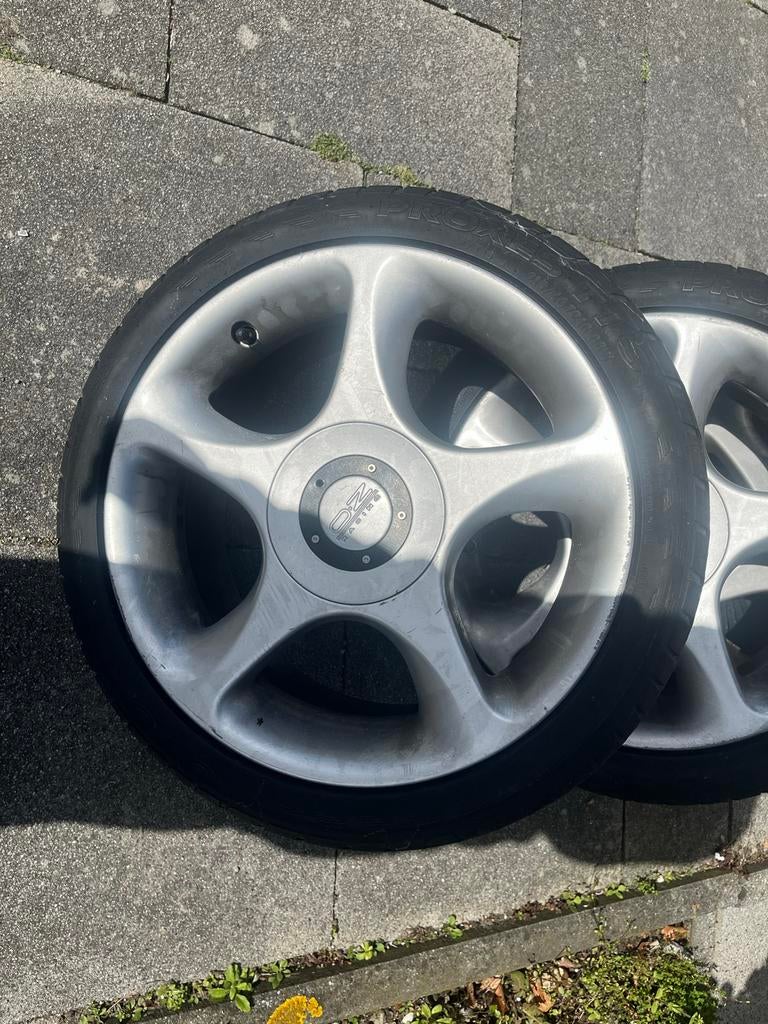 OZ Racing 16 inch velgen met banden 215/40/16, 4x100, Ophalen, 16 inch, Banden en Velgen, Zomerbanden