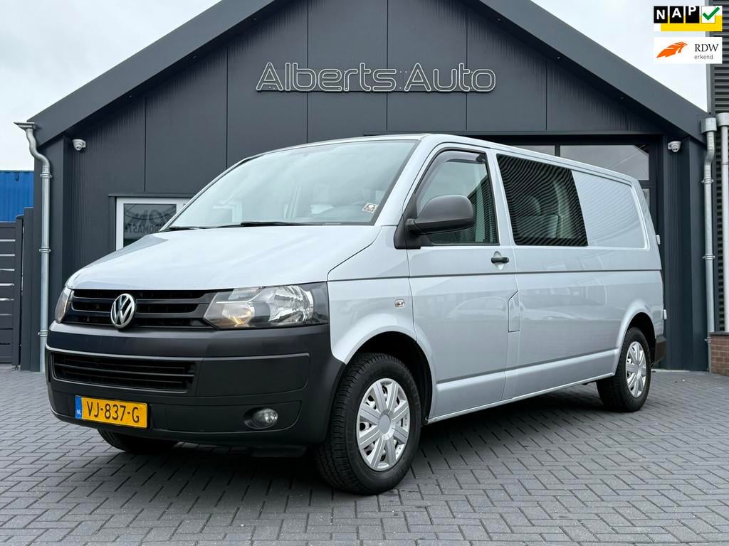 Volkswagen Transporter 2.0 TDI L2H1 DC | DUBBELE CABINE | MA, Auto's, Voorwielaandrijving, Euro 5, Gebruikt, Zwart