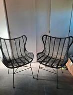2 rotan loungestoelen tuinstoelen, Huis en Inrichting, Stoelen, Ophalen, Overige materialen, Gebruikt, Twee