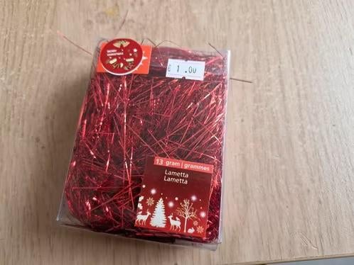 Rode lametta 13 gram h, Diversen, Kerst, Evora, Onbekend, Nieuw, Ophalen of Verzenden