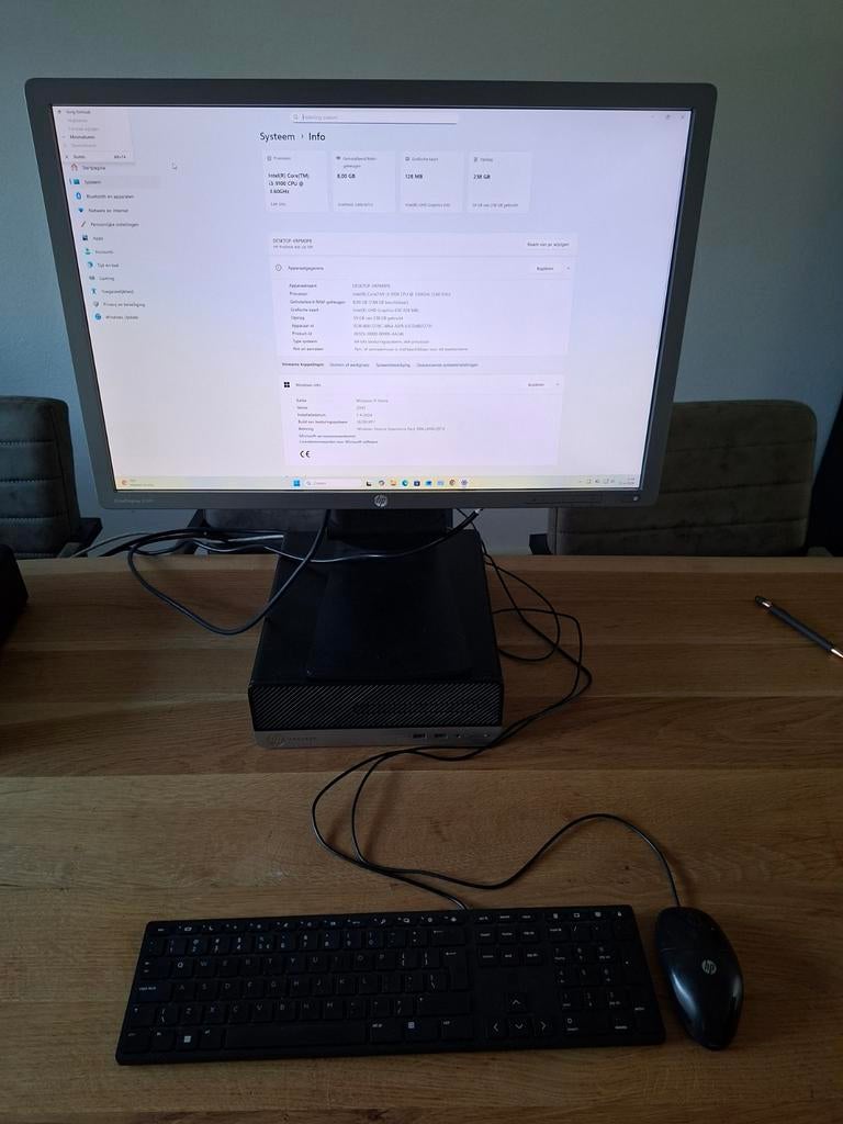 HP ProDesk 400 G6 SFF - i3-9100, 8GB RAM, 256GB SSD, Ophalen, Met monitor, 8 GB, Intel Core i3-9100