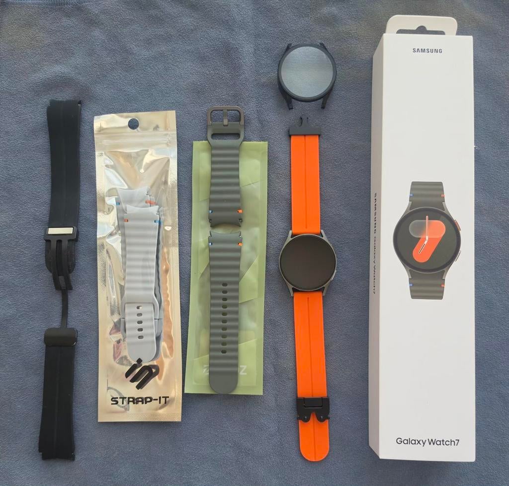 Samsung Galaxy 7 incl. 4 banden en bescherm kap, Zwart, Nieuw, Samsung ⌚️, Ophalen of Verzenden