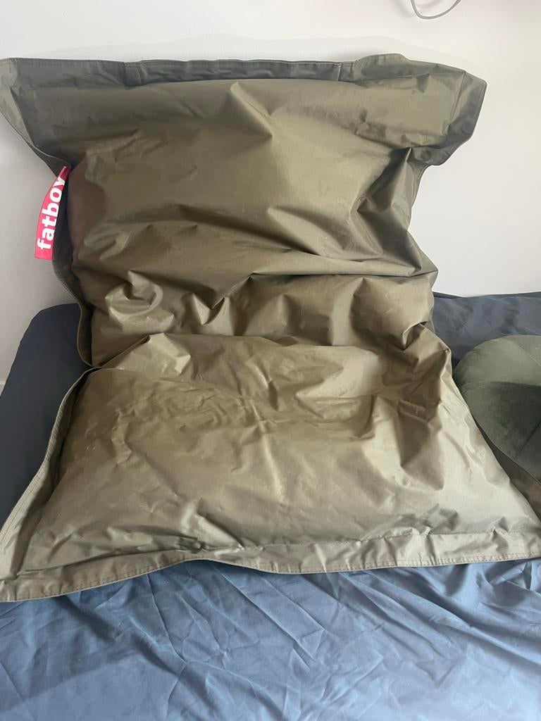 Fatboy zitzak - Olijfgroen - In goede staat, Huis en Inrichting, Zitzakken, Ophalen of Verzenden, Gebruikt, Groen, Zitzak