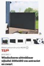 tekoop windscherm zwart, Ophalen, 200 cm of meer, 150 tot 200 cm, Nieuw