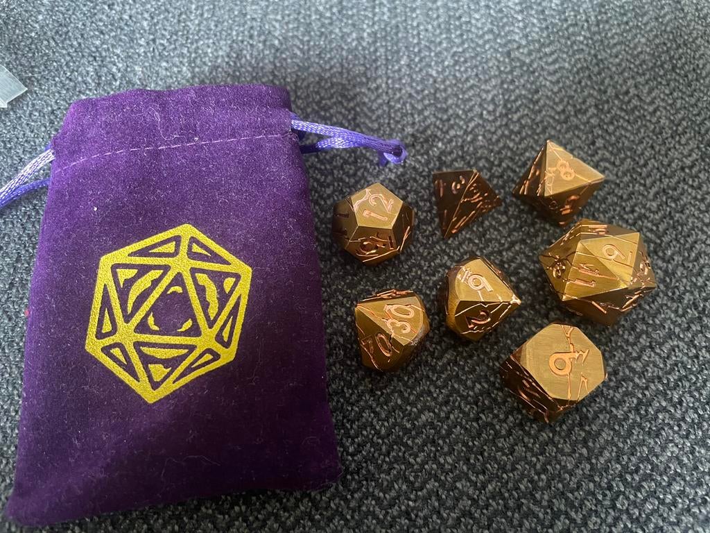 Metalen dice set, Hobby en Vrije tijd, Wargaming, Ophalen of Verzenden, Gebruikt