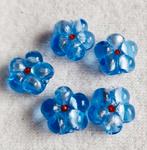 🌹Opheffingsuitverkoop🌹 5 mooie folie bloem glaskralen, Ophalen of Verzenden, Nieuw, Kraal