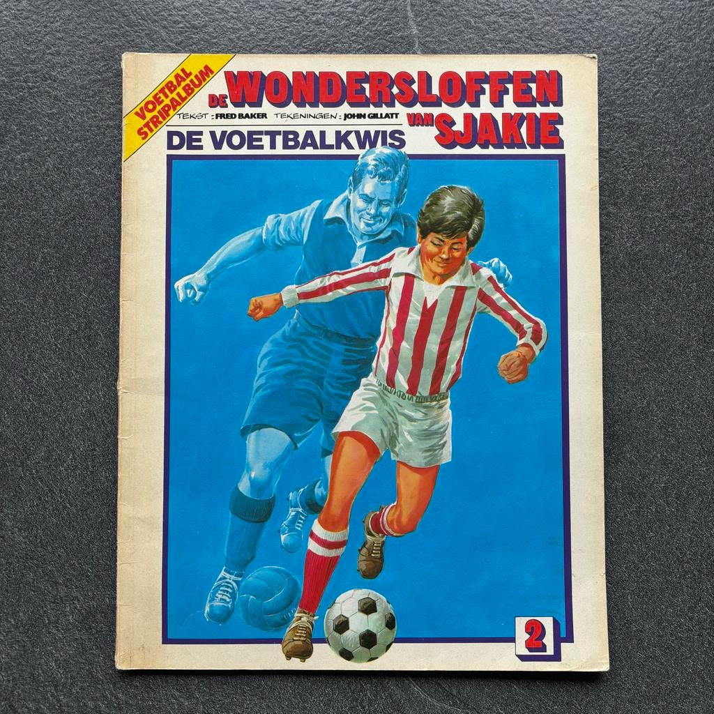 De Wondersloffen van Sjakie - Voetbalkwis Stripalbum, Eén stripboek, Ophalen of Verzenden, Gelezen