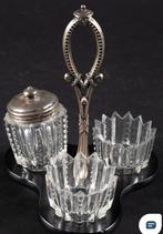 Antieke zilveren kruidenset rond 1850, Antiek en Kunst, Ophalen of Verzenden