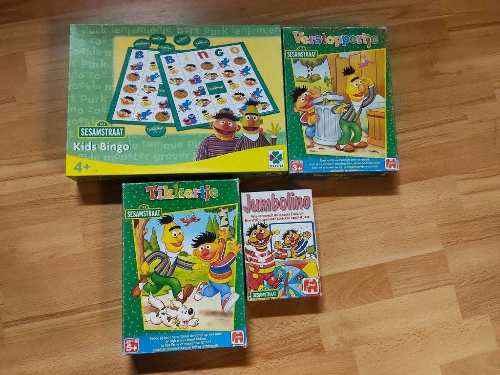 Sesamstraat gezelschapsspellen, Ophalen of Verzenden, Gebruikt