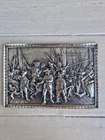 de nachtwacht plaquette, Antiek en Kunst, Ophalen, Zilver