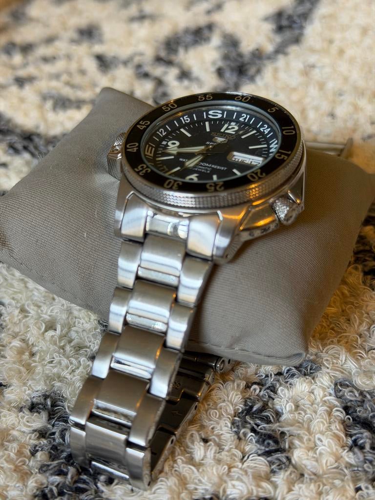 Seiko 5 Sports Automatisch/Atlas, Sieraden, Tassen en Uiterlijk, Horloges | Heren, Ophalen, Seiko, Gebruikt, Staal