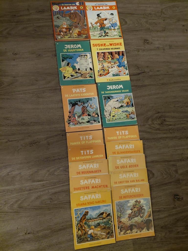 Grote collectie stripboeken: Suske en Wiske, Jerom, Lambik, Meerdere stripboeken, Ophalen of Verzenden, Gelezen, Willy Vandersteen