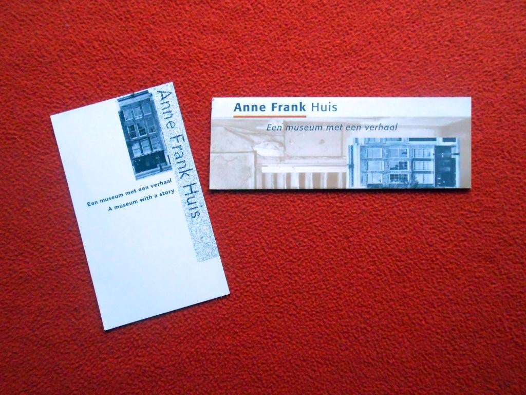 Entreebewijs & folder Anne Frank Huis (1993), Ophalen of Verzenden, Nieuw