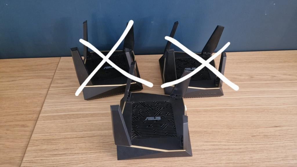Asus AX3000v2 + RT-AX92U Mesh Routers - Goede Staat, Computers en Software, Powerlines, Gebruikt, Ophalen of Verzenden