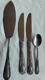 Bestek Amefa Inox taartschep messen lepels barroke krullen, Antiek en Kunst, Ophalen of Verzenden