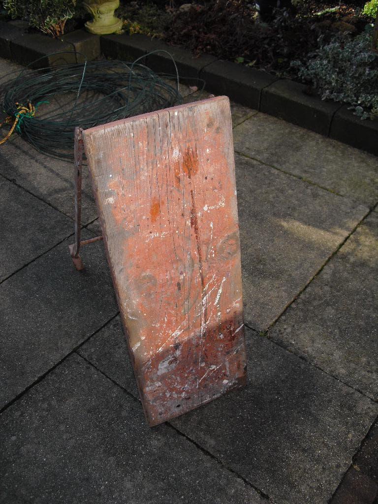 TE KOOP VIER  OUDE SCHILDERS LADDER BANKJES, Ophalen, Gebruikt, 4 meter of meer