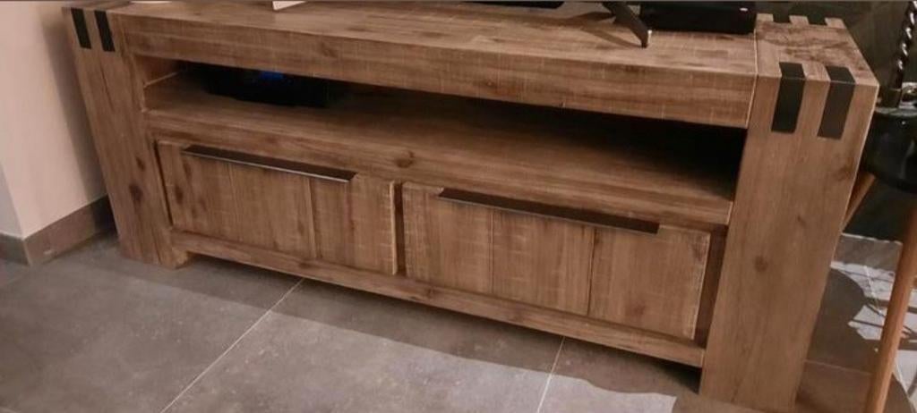 Pronto Bassano TV Meubel acaciahout, Ophalen, Zo goed als nieuw, 25 tot 50 cm, Minder dan 100 cm