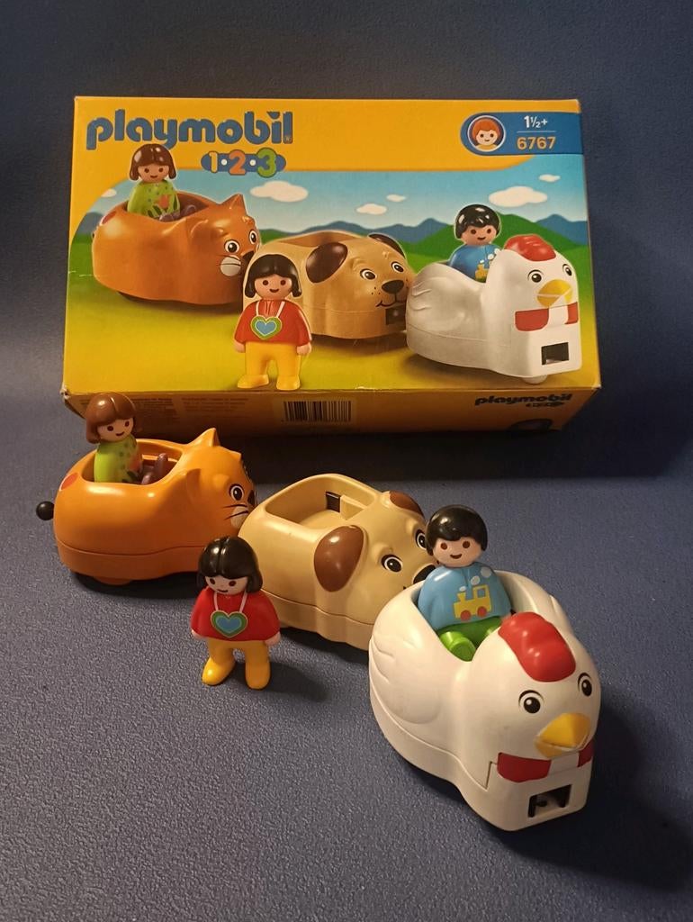 Playmobil 123 Vrolijke Dieren Trein (6767), Ophalen of Verzenden, Zo goed als nieuw, Complete set