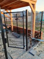 IJzeren poort, 180 bij 91 cm, inclusief 2 staanders., Ophalen, IJzer, Sierhekwerk