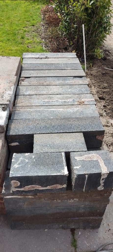 Stapelblokken Antraciet 60*15*15, Tuin en Terras, Ophalen, Gebruikt, Blok, Minder dan 25 cm