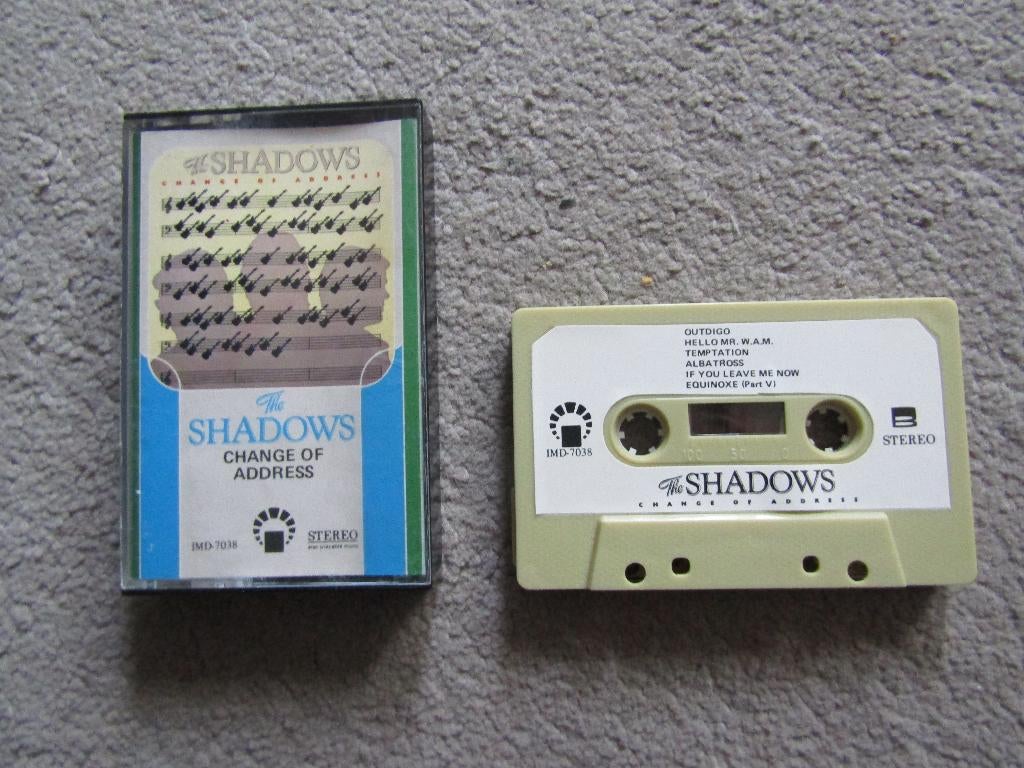 Casssette: The Shadows - Change of address, Cd's en Dvd's, Cassettebandjes, Gebruikt, 1 bandje, Ophalen of Verzenden, Origineel