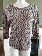 Made in Italy zebra print trui S 36 sweater truitje, Made in Italy, Bruin, Verzenden, Zo goed als nieuw