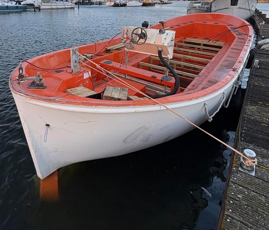 Reddingssloep 10x3.50,4 cil Lister Petter,Mulder&Rijke, Watersport en Boten, Ophalen, Binnenboordmotor, 6 meter of meer, Diesel