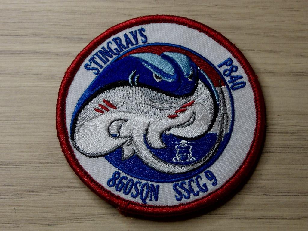 Patch Stingrays 860 Squadron SSCG 9 P840, Verzamelen, Militaria | Algemeen, Verzenden, Marine, Nederland, Embleem of Badge