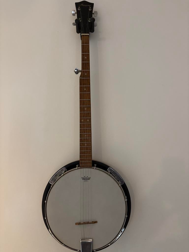 Harmony Bluegrass Banjo met Remo vel, Muziek en Instrumenten, Snaarinstrumenten | Banjo's, Ophalen of Verzenden, Gebruikt, 5-snarige of Bluegrassbanjo