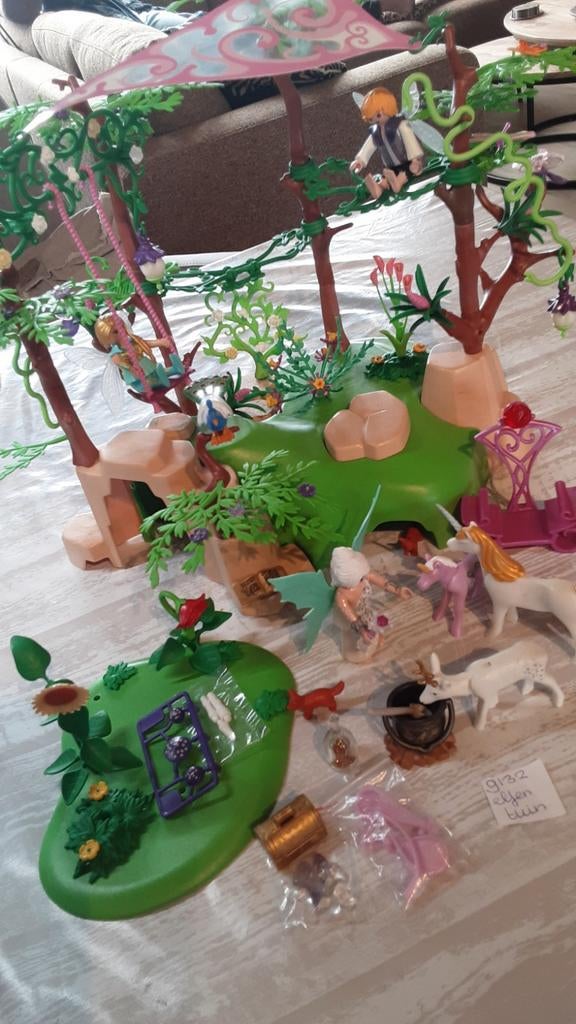 9132 elfentuin met afdakje, Kinderen en Baby's, Speelgoed | Playmobil, Zo goed als nieuw, Complete set, Ophalen of Verzenden