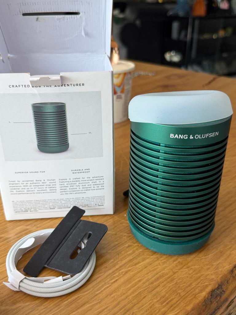 Bang & Olufsen Explore draagbare speaker - Groen, Ophalen of Verzenden, Zo goed als nieuw, Overige typen, Overige merken