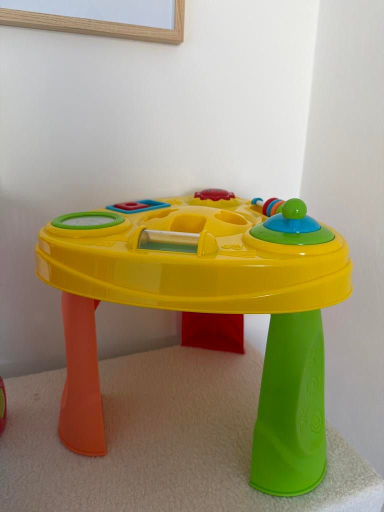 Gele speeltafel voor baby's, Ophalen of Verzenden, Gebruikt, Overige typen, Met geluid