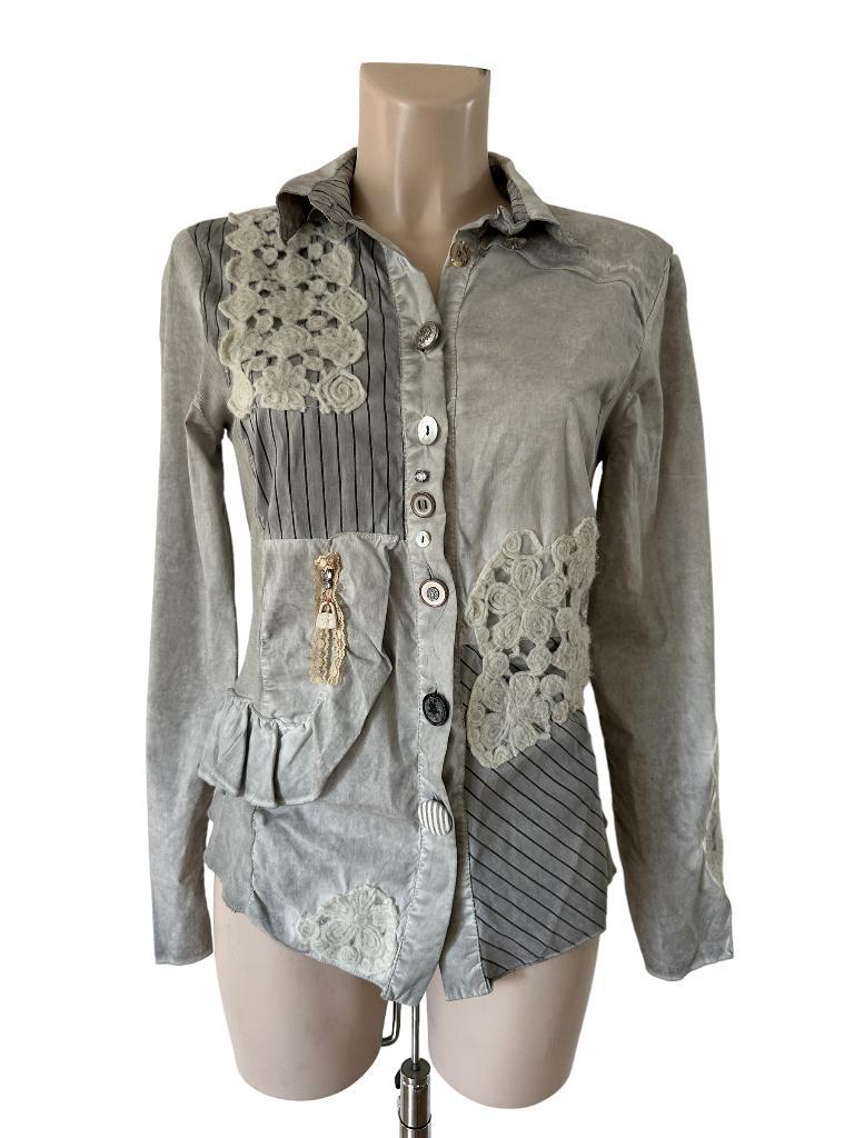 Elisa Cavaletti blouse M, Maat 38/40 (M), Verzenden, Zo goed als nieuw, Grijs