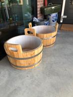 2 nieuwe voetenbad bakken voor de sauna, Ophalen, Zo goed als nieuw