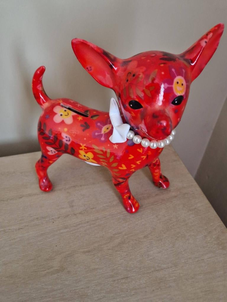 Pomme Pidou Chihuahua, Verzamelen, Spaarpotten, Ophalen of Verzenden, Nieuw, Steen, Aardewerk of Keramiek, Dier