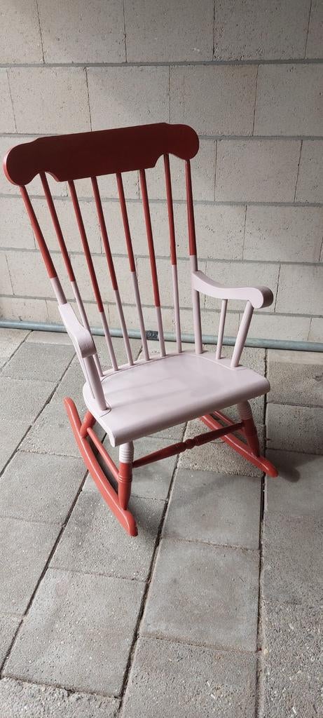 Houten schommelstoel, gepimpt, Huis en Inrichting, Stoelen, Ophalen