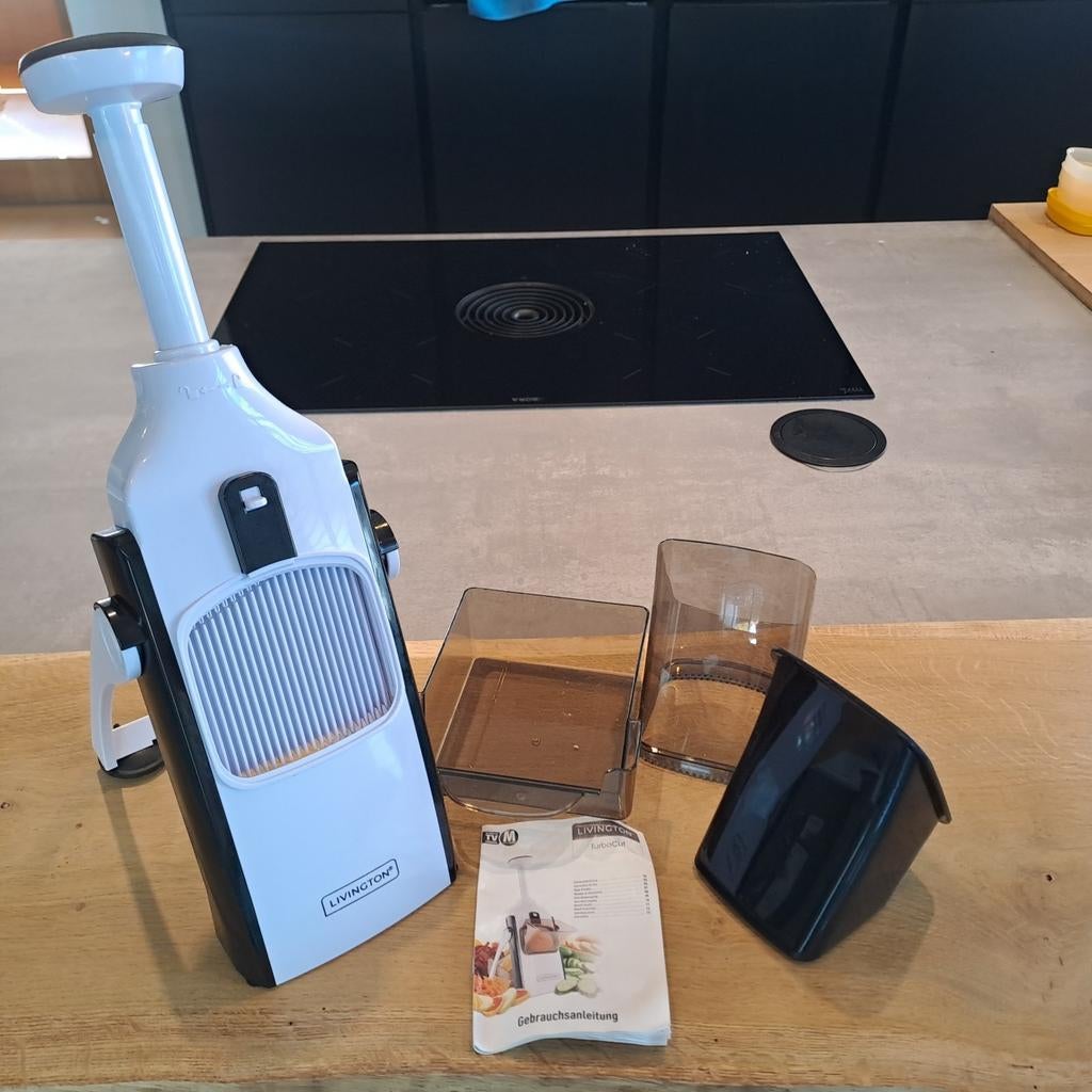 Turbocutter Mandoline Snijder - Livington, Kunststof, Ophalen of Verzenden, Zo goed als nieuw, Snijmachine