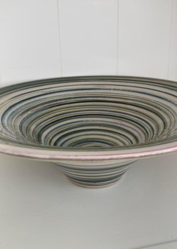 Vintage - Mobach keramiek rainbow groen schaal, Antiek en Kunst, Ophalen of Verzenden