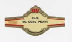abonnee 1 -1103- cafe de oude markt, Verzamelen, Rookartikelen, Aanstekers en Luciferdoosjes, Ophalen of Verzenden, Sigarenbandjes
