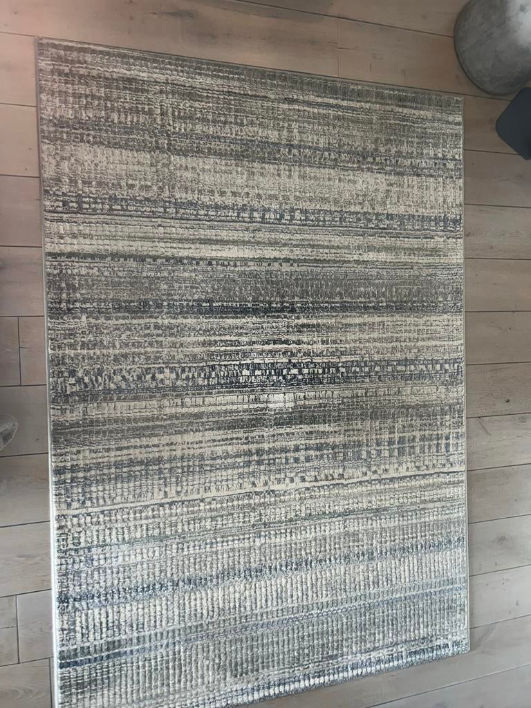 Volero tapijt 160x230 cm met blauw en creme, Huis en Inrichting, Ophalen, Gebruikt, 150 tot 200 cm, 200 cm of meer