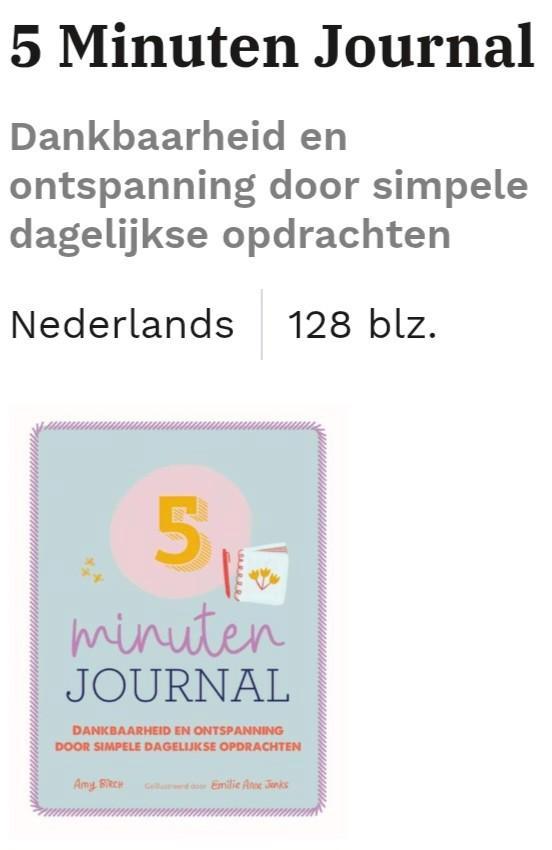 Boekje: NIEUW Amy Birch - 5 minuten journal, Boeken, Overige Boeken, Nieuw, Ophalen of Verzenden
