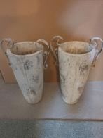 2 vazen, Tuin en Terras, Bloempotten, Rond, Ophalen of Verzenden, Aardewerk, Minder dan 40 cm