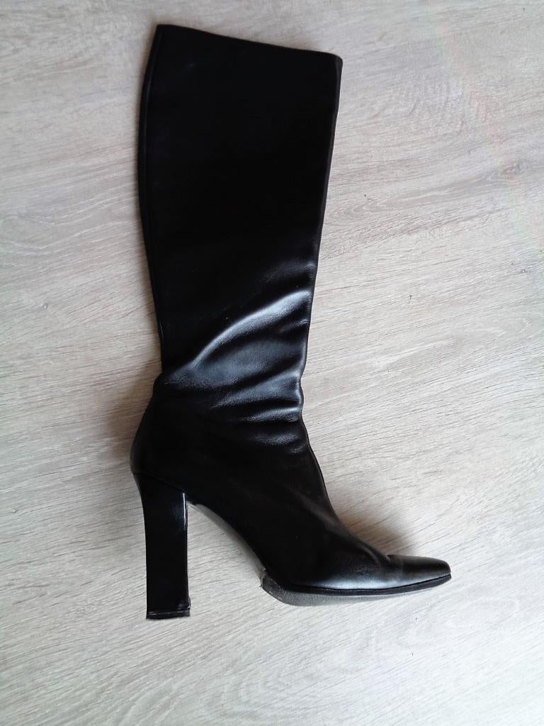 Shoebaloo hoge leren laarzen zwart 39 100% leer en origineel, Kleding | Dames, Schoenen, Hoge laarzen, Shoebaloo, Zwart, Ophalen of Verzenden