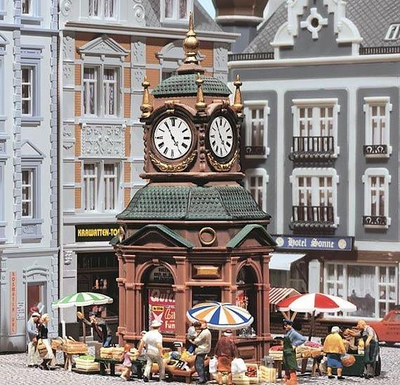 Faller: Klokkenkiosk NIEUW, Hobby en Vrije tijd, Modeltreinen | H0, Overige merken, Gelijkstroom of Wisselstroom, Brug, Tunnel of Gebouw