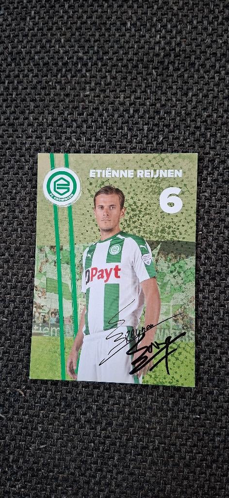 Spelerskaart + handtekening; Etienne Reijnen #2 FC Groningen, Ophalen of Verzenden, Nieuw, Overige binnenlandse clubs, Spelerskaart